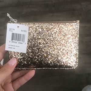 Coach glitter key pouch